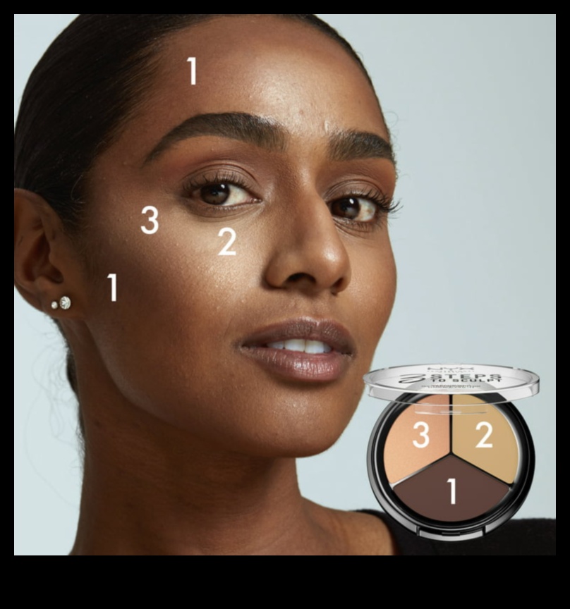 מריחת סימון 3 שלבים לפנים מפוסלות מטולות 2 יישום מדגיש: טיפים להשגת פנים מטוילות ומפוסלות