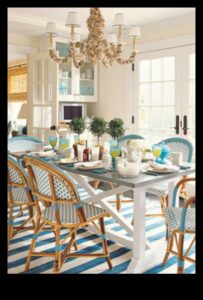 מהם כמה טיפים לקישוט פינת אוכל חיצונית באווירת חוף?